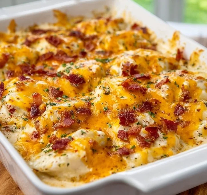 Crack Chicken Pierogi Casserole