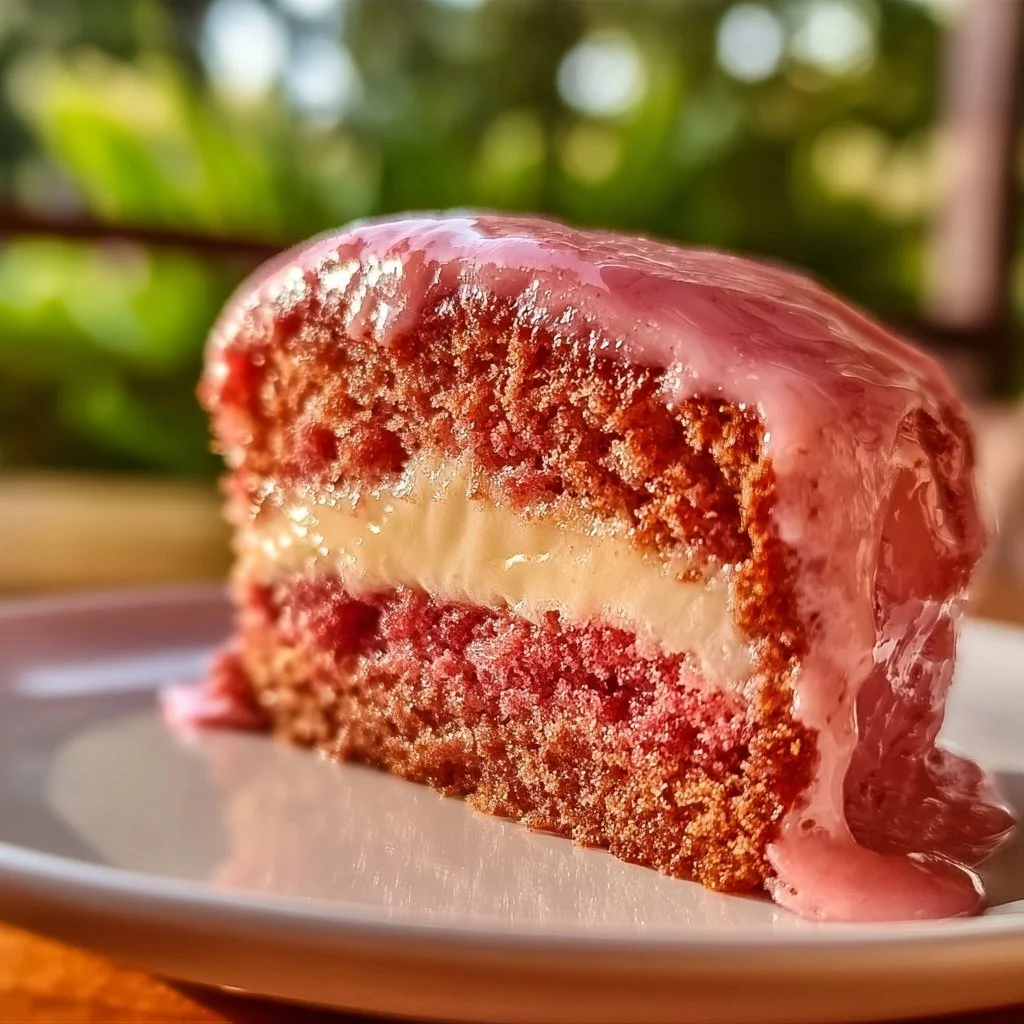 Delightful Strawberry Honeybun Cake with Creamy Icing