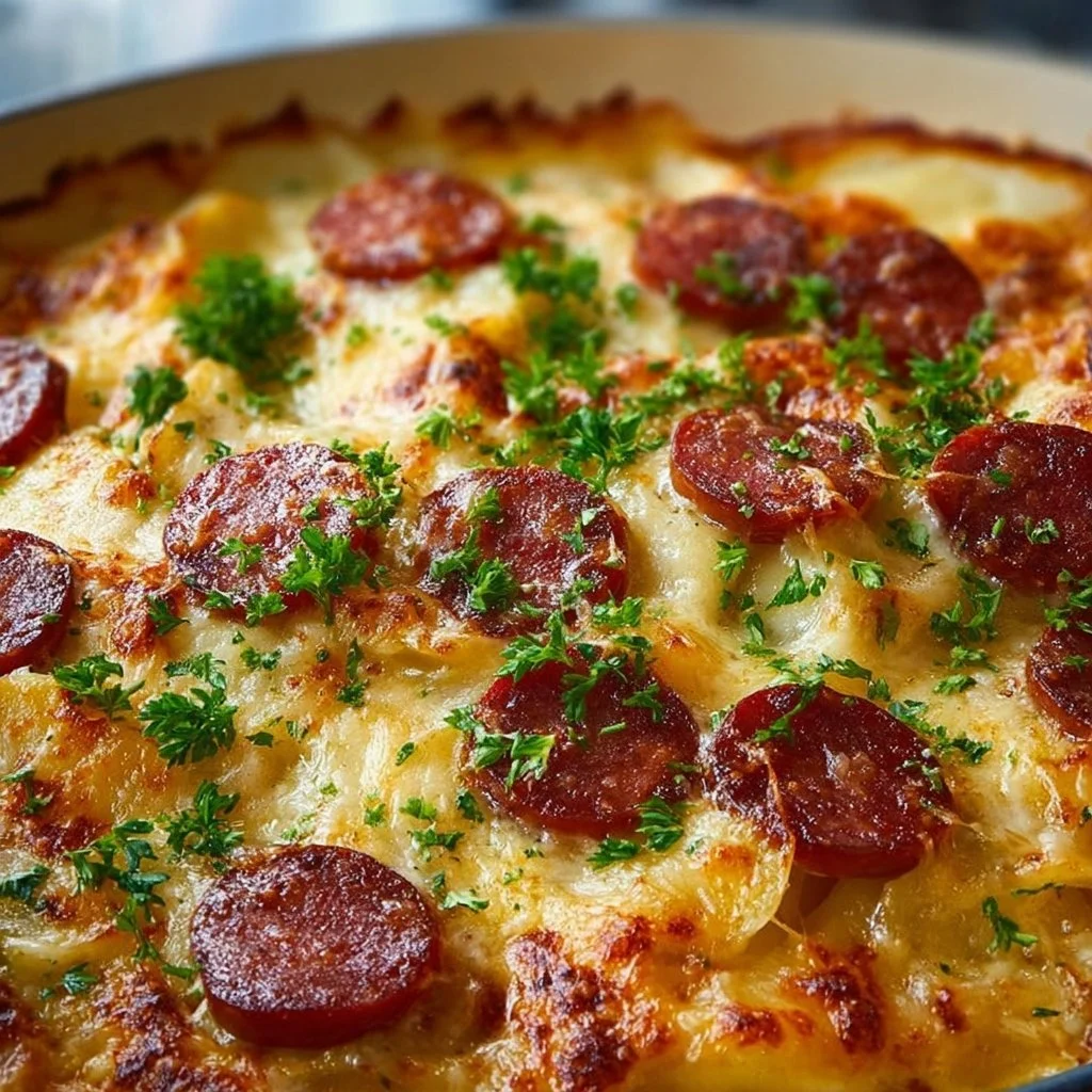 Easy Pierogi Sausage Casserole