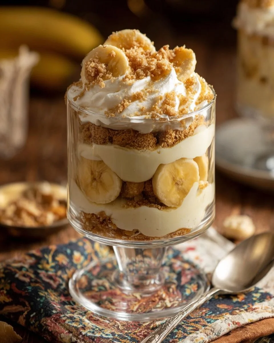 Heavenly No Bake Banana Cream Pie Cups