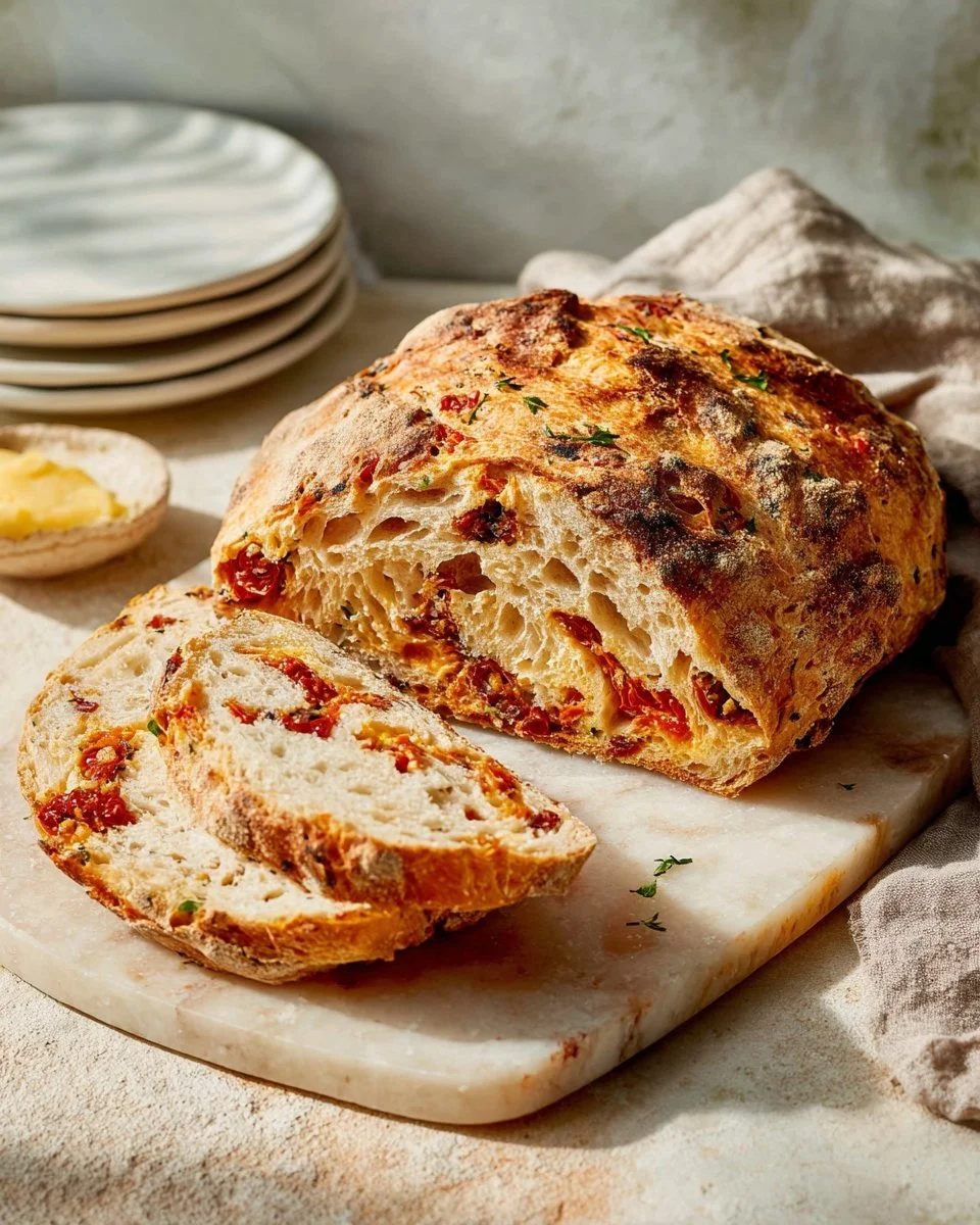 Cheesy pepperoni bread loaf topped with melted cheese and pepperoni slices