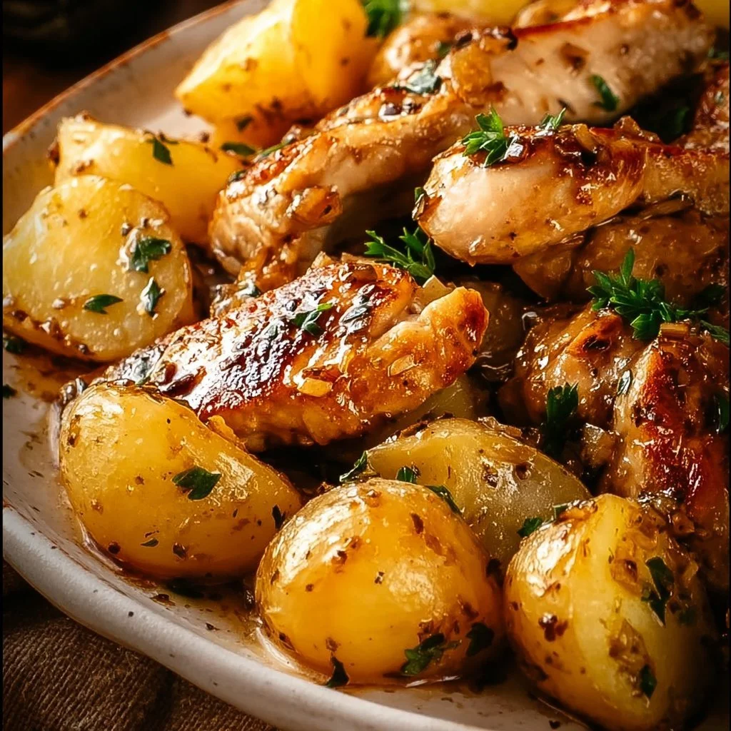 One-Pan Garlic Butter Chicken & Potatoes
