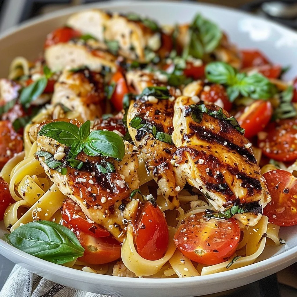 Bruschetta Chicken with Pasta